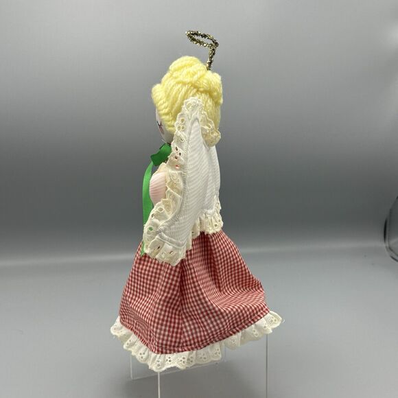 Vtg Sandra Claus Shoppe Christmas Tree Topper Stocking Angel  Kitschy Country - Picture 4 of 9